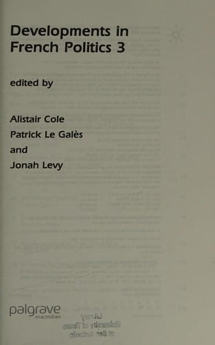 Developments in French politics 3