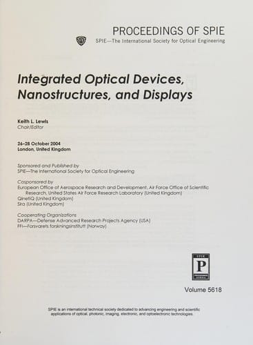 Integrated optical devices, nanostructures, and displays