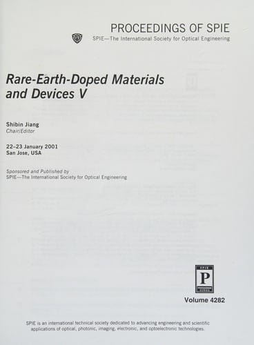 Rare-earth-doped materials and devices V
