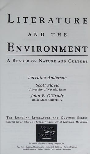 Literature and the environment