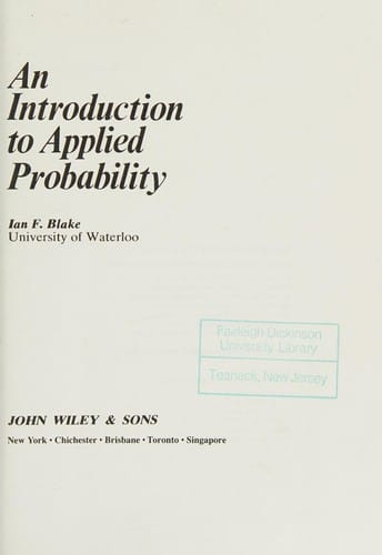 An introduction to applied probability