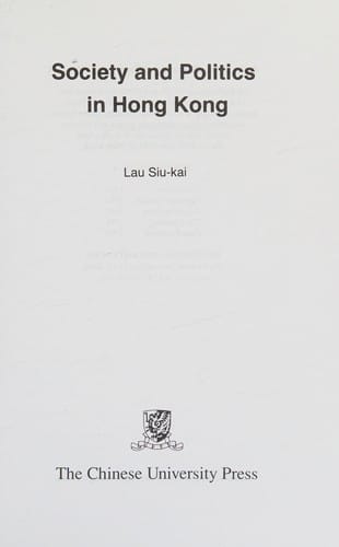 Society and politics in Hong Kong