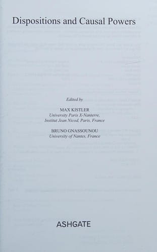 Dispositions and causal powers