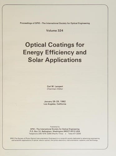 Optical coatings for energy efficiency and solar applications