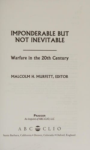 Imponderable but not inevitable