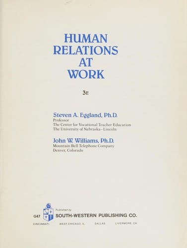 Human relations at work