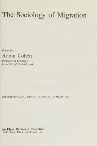 The sociology of migration