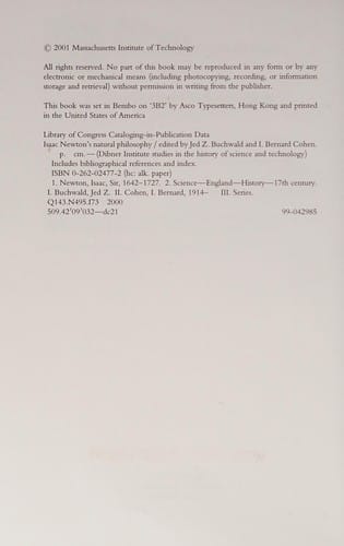 Isaac Newton's natural philosophy