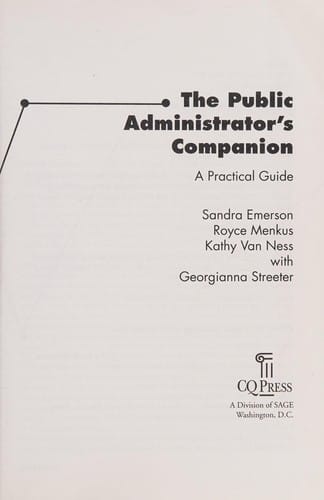 The public administrator's companion