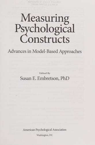Measuring psychological constructs