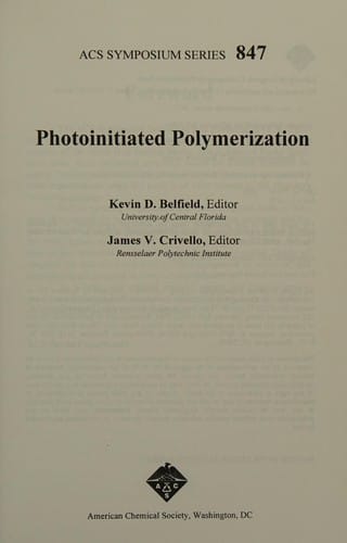 Photoinitiated polymerization