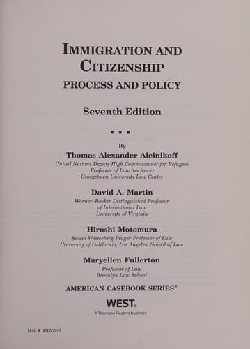 Immigration and citizenship