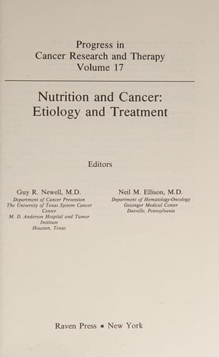 Nutrition and cancer