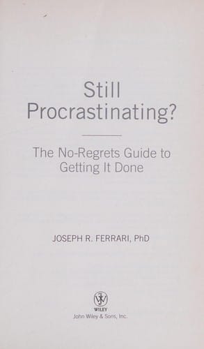 Still procrastinating