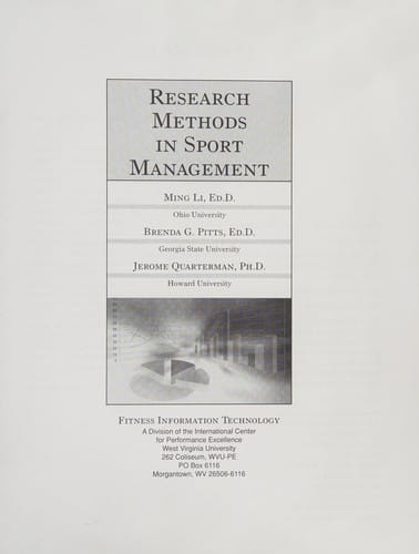 Research methods in sport management