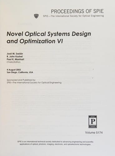 Novel optical systems design and optimization VI