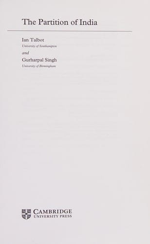 The partition of India