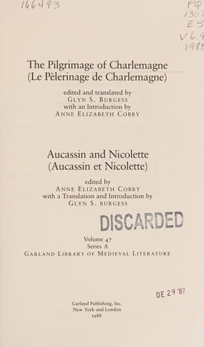 The Pilgrimage of Charlemagne =