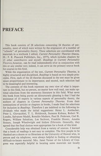 Readings in current personality theories
