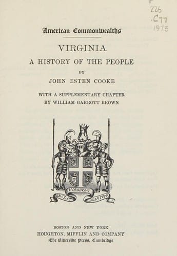 Virginia: a history of the people