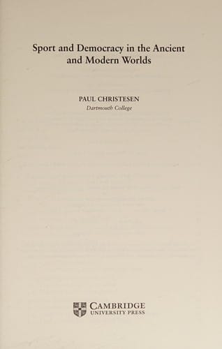 Sport and democracy in the ancient and modern worlds