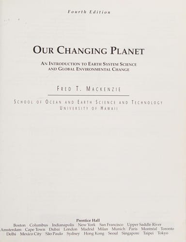 Our changing planet