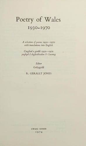 Poetry of Wales, 1930-1970