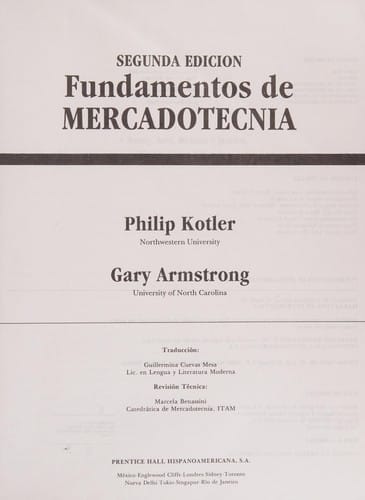 Fundamentos de Mercadotecnia
