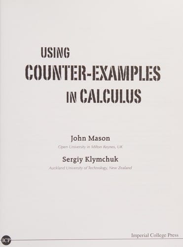 Using counter-examples in calculus