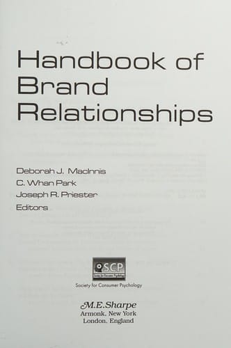 Handbook of brand relationships