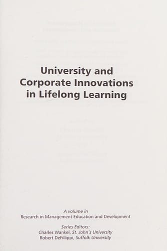 University and corporate innovations in lifelong learning