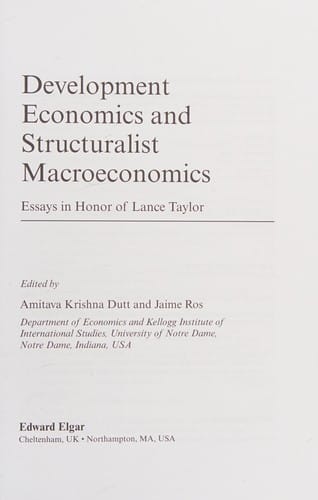 Development economics and structuralist macroeconomics