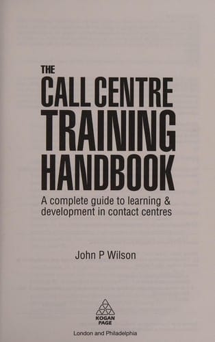 Call centre training handbook