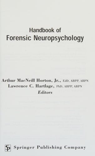 Handbook of forensic neuropsychology