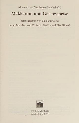 Makkaroni und Geistesspeise