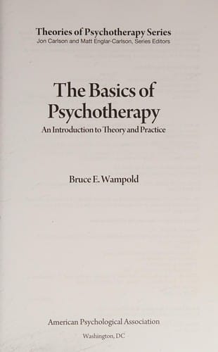 The basics of psychotherapy