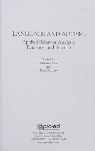 Language and autism