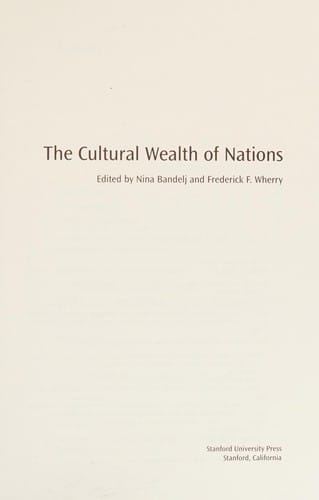 The cultural wealth of nations