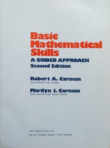 Basic mathematical skills