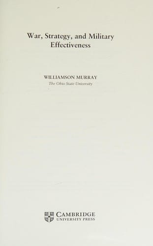 War, strategy, and military effectiveness