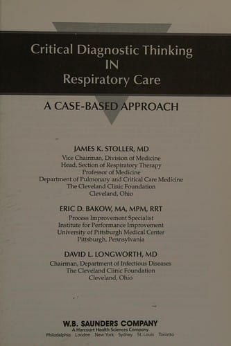 Critical diagnostic thinking in respiratory care