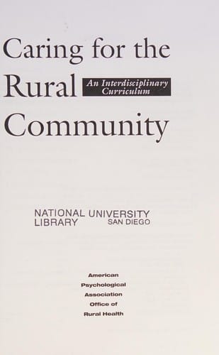 Caring for the rural community