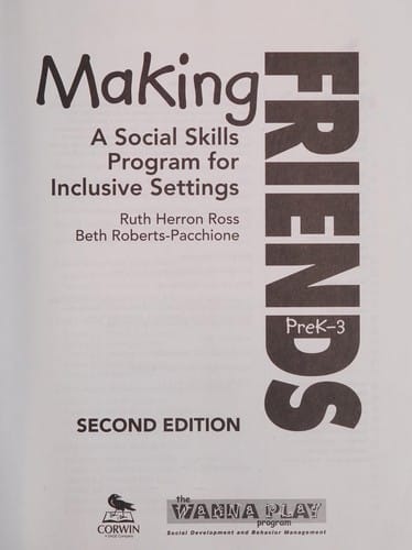 Making friends, preK-3