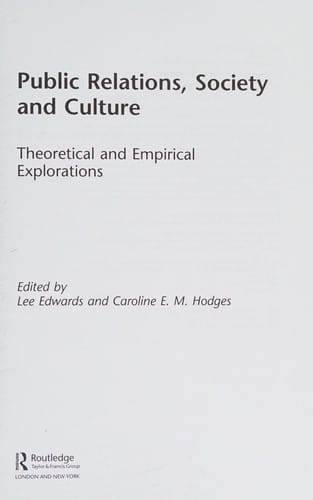 Public relations, society & culture