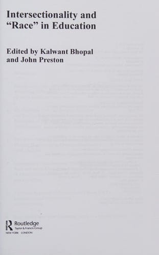 Intersectionality and ''race'' in education