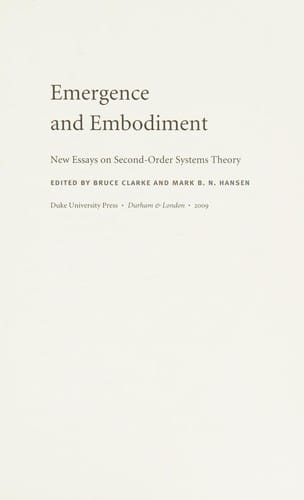 Emergence and embodiment