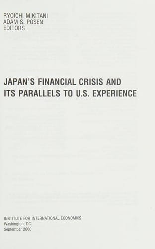 Japan's financial crisis and its parallels to U.S. experience