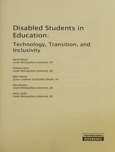 Disabled students in education