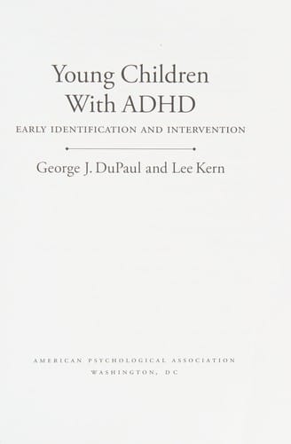 Young children with ADHD