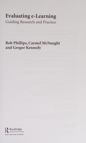 Evaluating E-learning